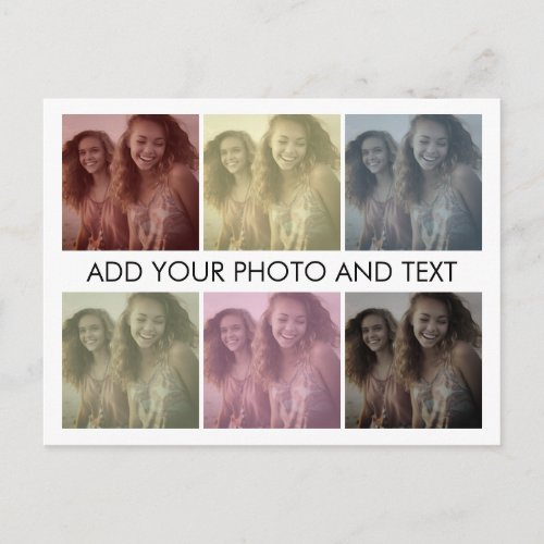 Instant Pop Art Photo Collage Auto Filter Postcard
