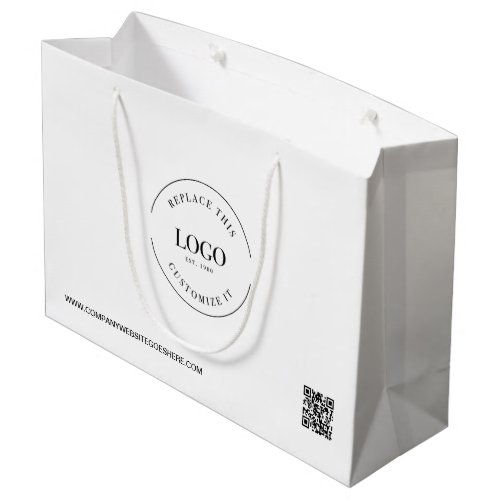 Instant QR code Custom Business logo promotional Large Gift Bag