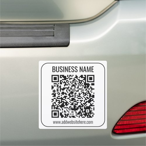 Instant QR Code enter your website URL to change Car Magnet