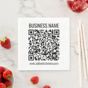 Instant QR Code (enter your website URL to change) Napkins