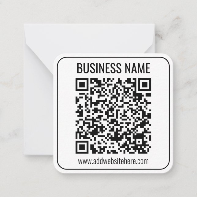 Instant QR Code (enter your website URL to change) Note Card (Front)