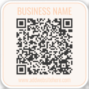 Instant QR Code (enter your website URL to change) Sticker
