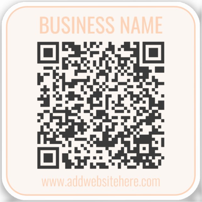 Instant QR Code (enter your website URL to change) Sticker (Front)