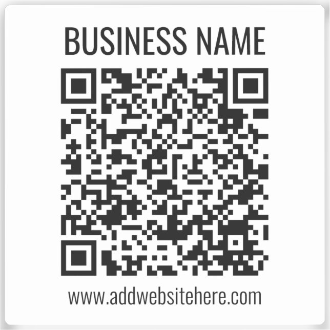 Instant QR Code (enter your website URL to change) Sticker (Front)