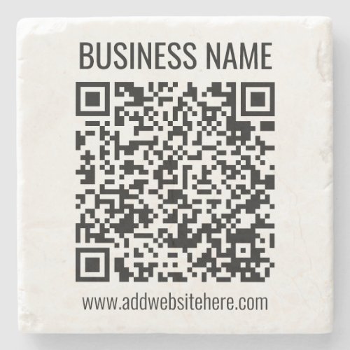 Instant QR Code enter your website URL to change Stone Coaster