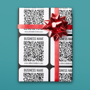 Instant QR Code (enter your website URL to change) Wrapping Paper