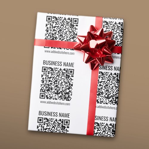 Instant QR Code enter your website URL to change Wrapping Paper