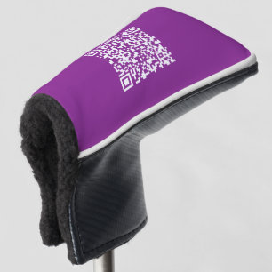 Instant QR code with Your Website URL Purple Golf Head Cover
