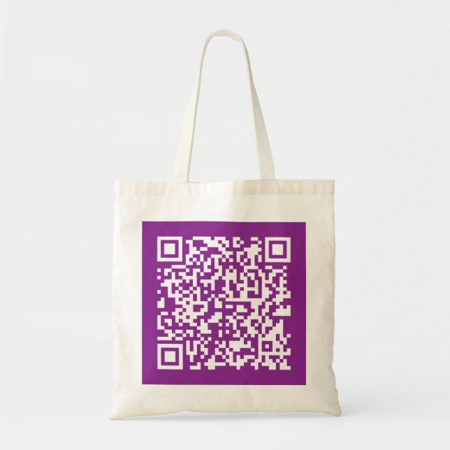 Instant QR code with Your Website URL | Purple Tote Bag (Front)