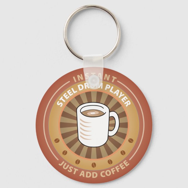 Instant Steel Drum Player Keychain (Front)
