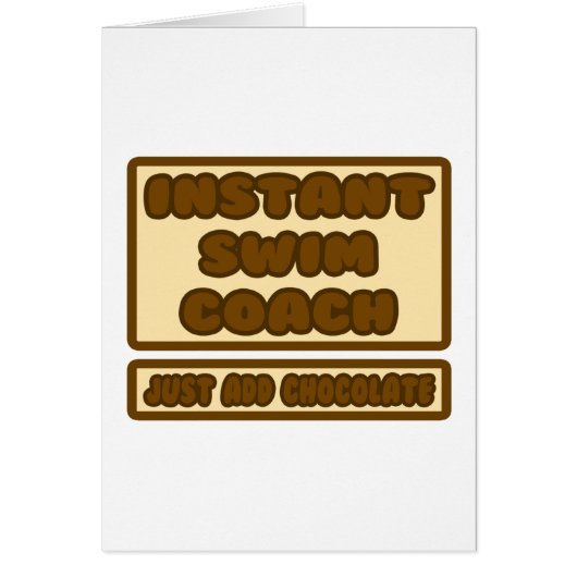 Instant Swim Coach ... Just Add Chocolate Cards (Front)