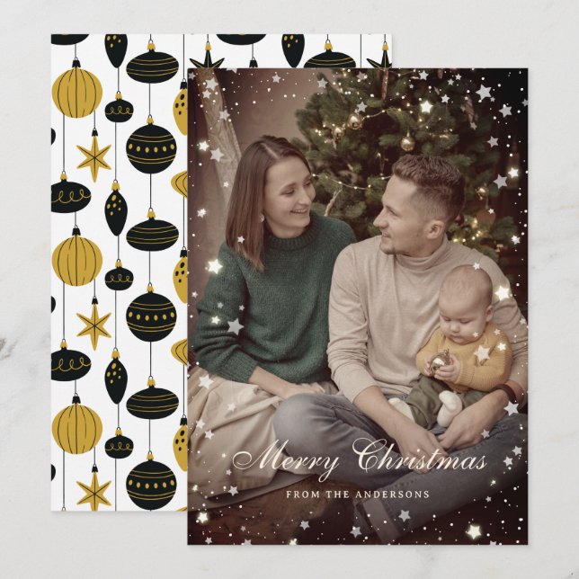 Instant Vintage Photo Christmas Holiday Card (Front/Back)