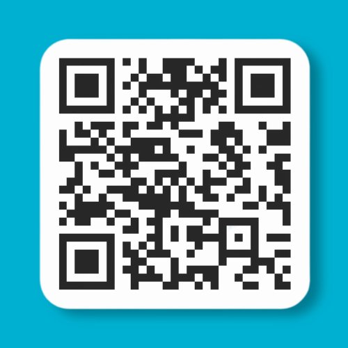 Instantly Create a QR Code by entering your URL Square Sticker