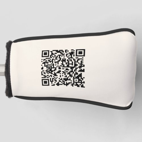 Instantly Create a QR Code  Editable Off White Golf Head Cover