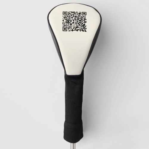 Instantly Create a QR Code  Editable Off White Golf Head Cover