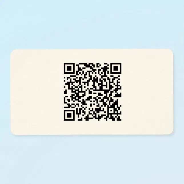 Instantly Create a QR Code | Editable Off White Label | Zazzle