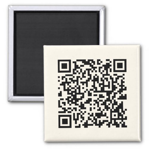 Instantly Create a QR Code  Editable Off White Magnet