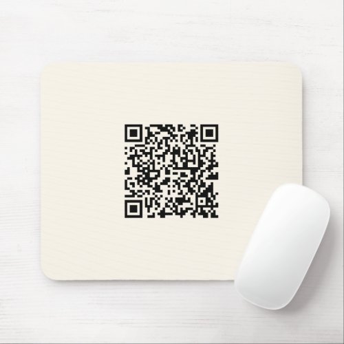 Instantly Create a QR Code  Editable Off White Mouse Pad