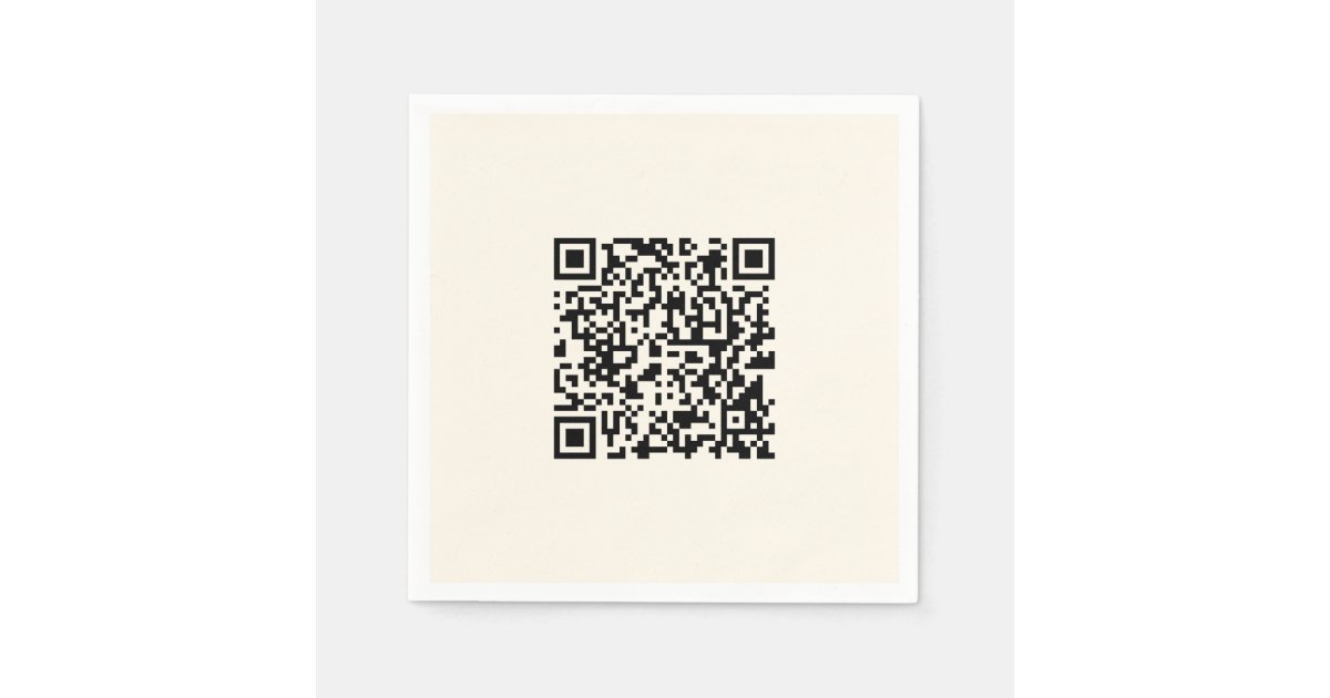 Instantly Create a QR Code | Editable Off White Napkins | Zazzle