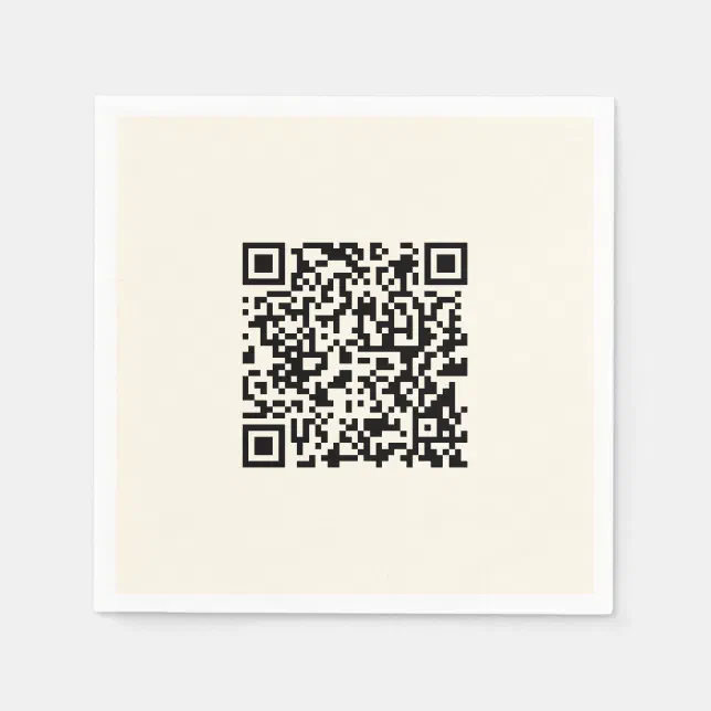 Instantly Create a QR Code | Editable Off White Napkins | Zazzle