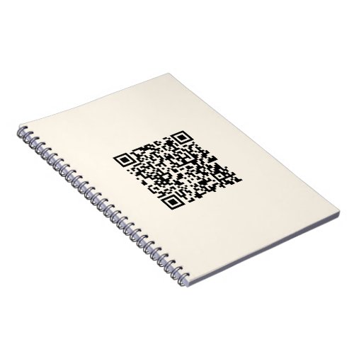 Instantly Create a QR Code  Editable Off White Notebook