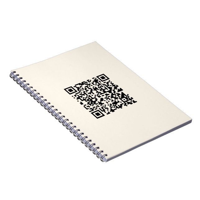 Instantly Create a QR Code | Editable Off White Notebook (Right Side)