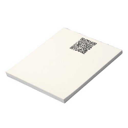 Instantly Create a QR Code  Editable Off White Notepad