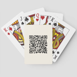 Instantly Create a QR Code Editable Off White Poker Cards