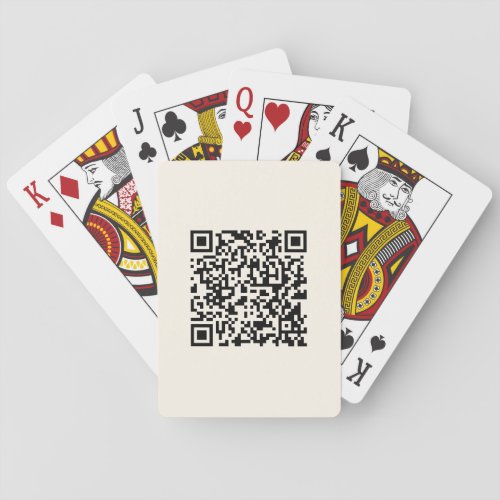 Instantly Create a QR Code  Editable Off White Poker Cards