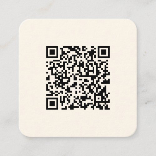 Instantly Create a QR Code  Editable Off White Square Business Card