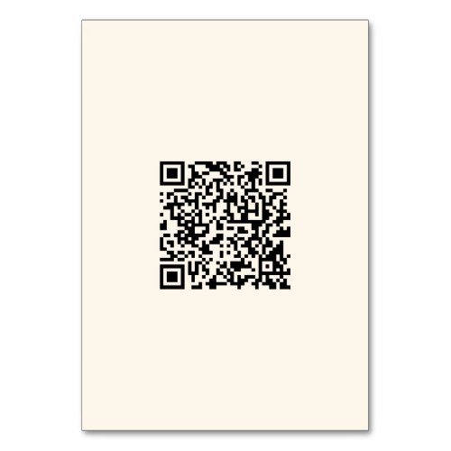 Instantly Create a QR Code  Editable Off White Table Number