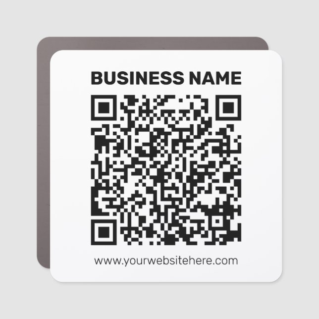 Instantly Create a QR code for Any Website Address Car Magnet (Front)