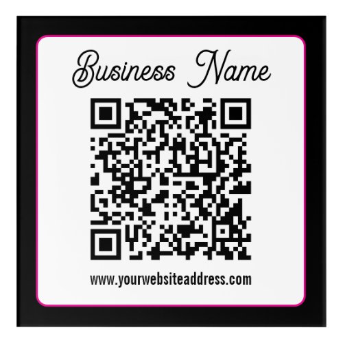 Instantly Create a Scannable QR code for Business Acrylic Print