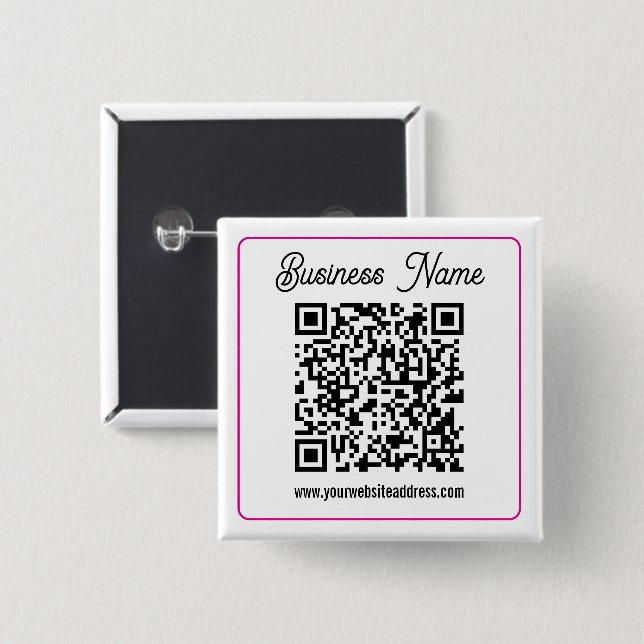 Instantly Create a Scannable QR code for Business Button (Front & Back)