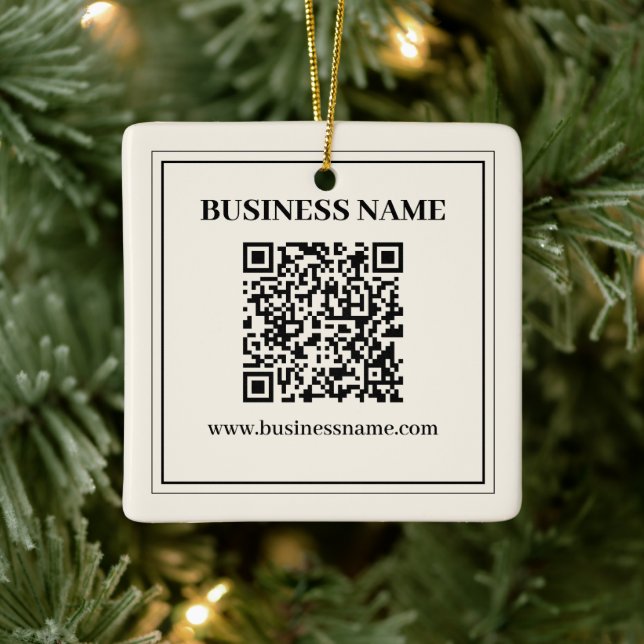 Instantly Create a Scannable QR code for Business Ceramic Ornament (Tree)