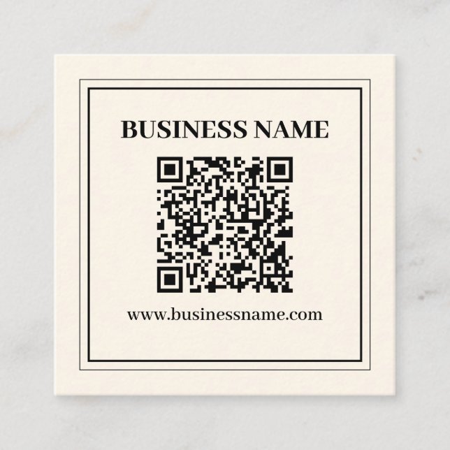 Instantly Create a Scannable QR code for Business Enclosure Card (Front)