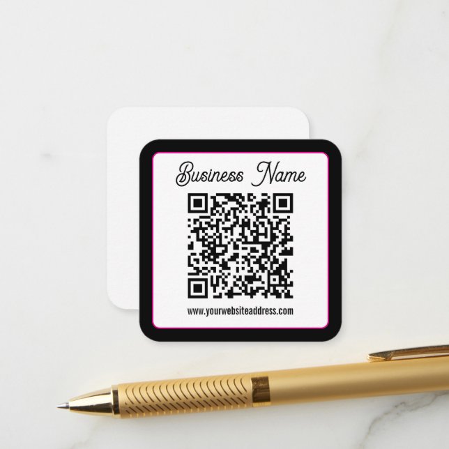 Instantly Create a Scannable QR code for Business Enclosure Card (Front/Back In Situ)