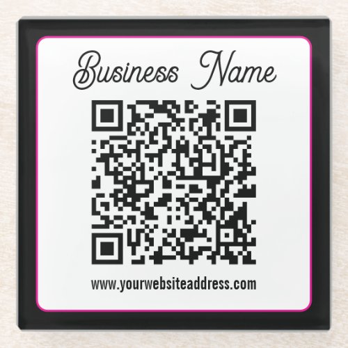 Instantly Create a Scannable QR code for Business Glass Coaster