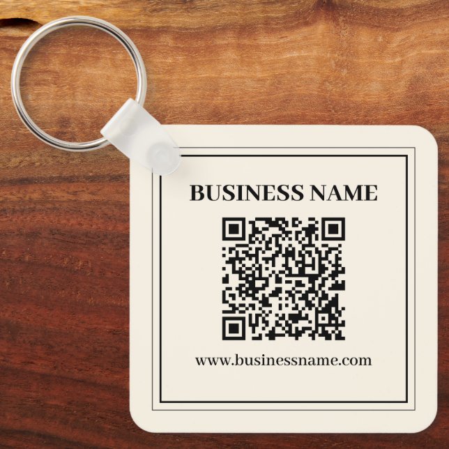 Instantly Create a Scannable QR code for Business Keychain (Front)