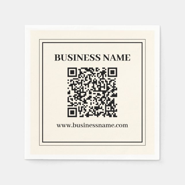 Instantly Create a Scannable QR code for Business Napkins (Front)