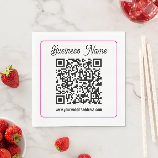 Instantly Create a Scannable QR code for Business Napkins (Insitu)