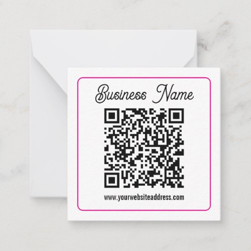 Instantly Create a Scannable QR code for Business Note Card