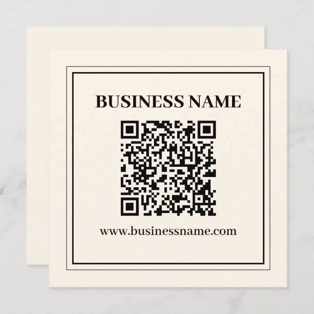 Instantly Create a Scannable QR code for Business Note Card (Front/Back)