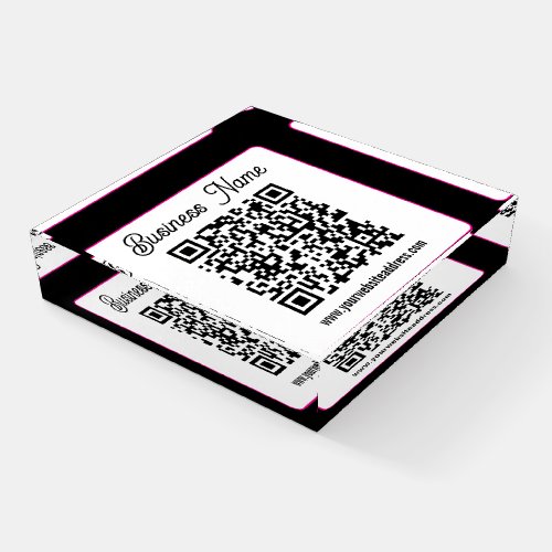 Instantly Create a Scannable QR code for Business Paperweight