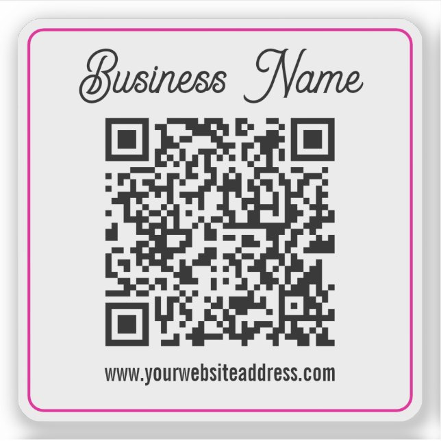 Instantly Create a Scannable QR code for Business Sticker (Front)