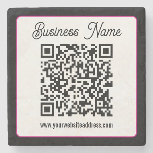 Instantly Create a Scannable QR code for Business Stone Coaster