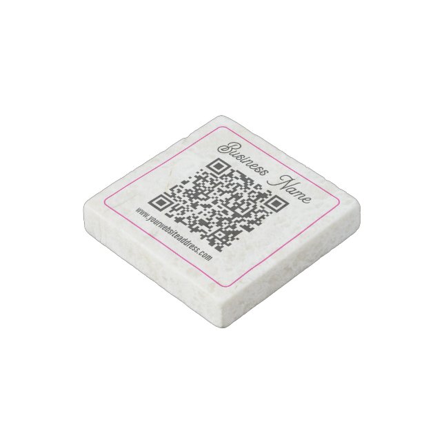 Instantly Create a Scannable QR code for Business Stone Magnet (First Angled)
