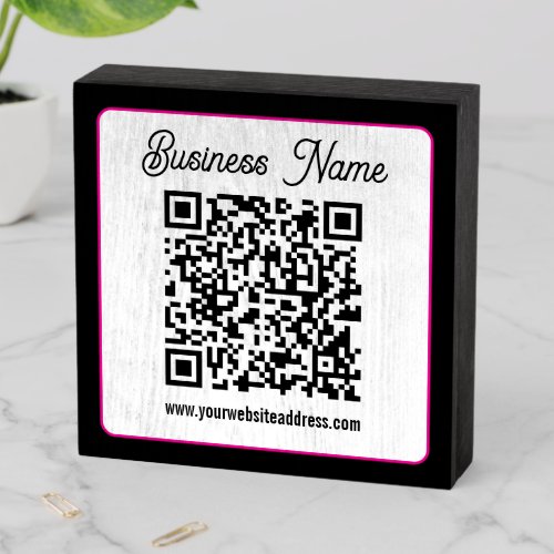 Instantly Create a Scannable QR code for Business Wooden Box Sign