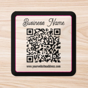 Instantly Create a Scannable QR code Transparent Square Sticker