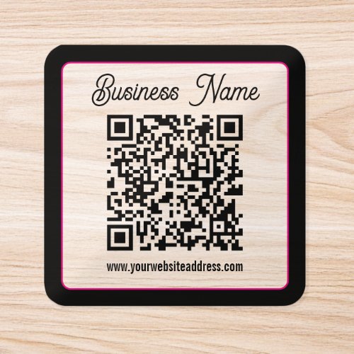 Instantly Create a Scannable QR code | Transparent Square Sticker